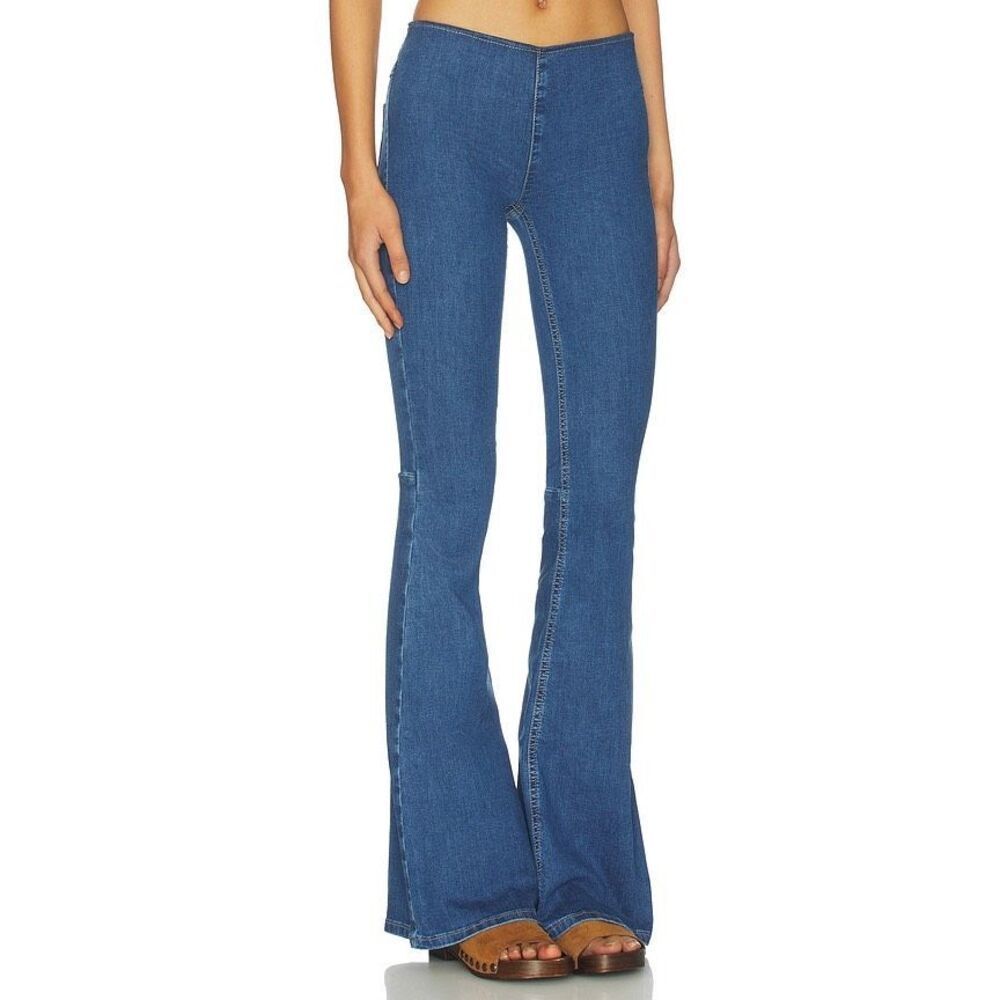 Free People Penny Pull On Bell Bottom Flare Jeans size 25